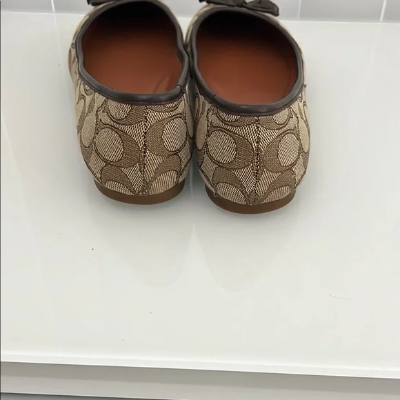 Coach Women's Brown Ballet Flats - Picture 3 of 5
